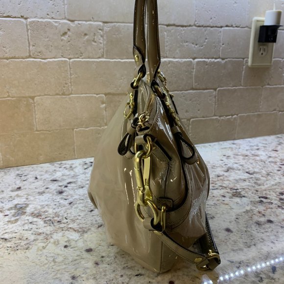 Coach Madison Patent Sophia Satchel  - Camel - Picture 6 of 14